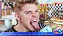 The Guinness World Record holder for the world's longest tongue has set a new record by removing five blocks from the tongue in the fastest time.