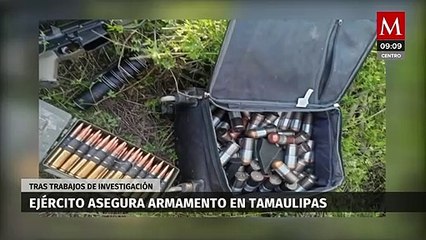 Ejército asegura armamento en la frontera de Tamaulipas