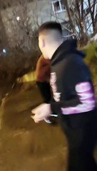 Guy Struggles to Cross Concrete Canal