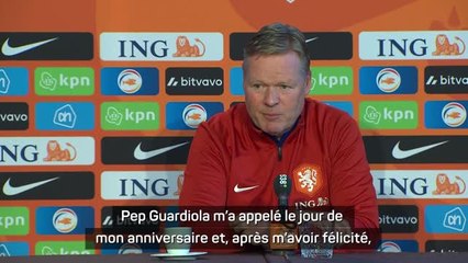 Video herunterladen: Pays-Bas - Koeman : “Guardiola m’a souhaité mon anniversaire et m’a dit de faire attention à Aké”