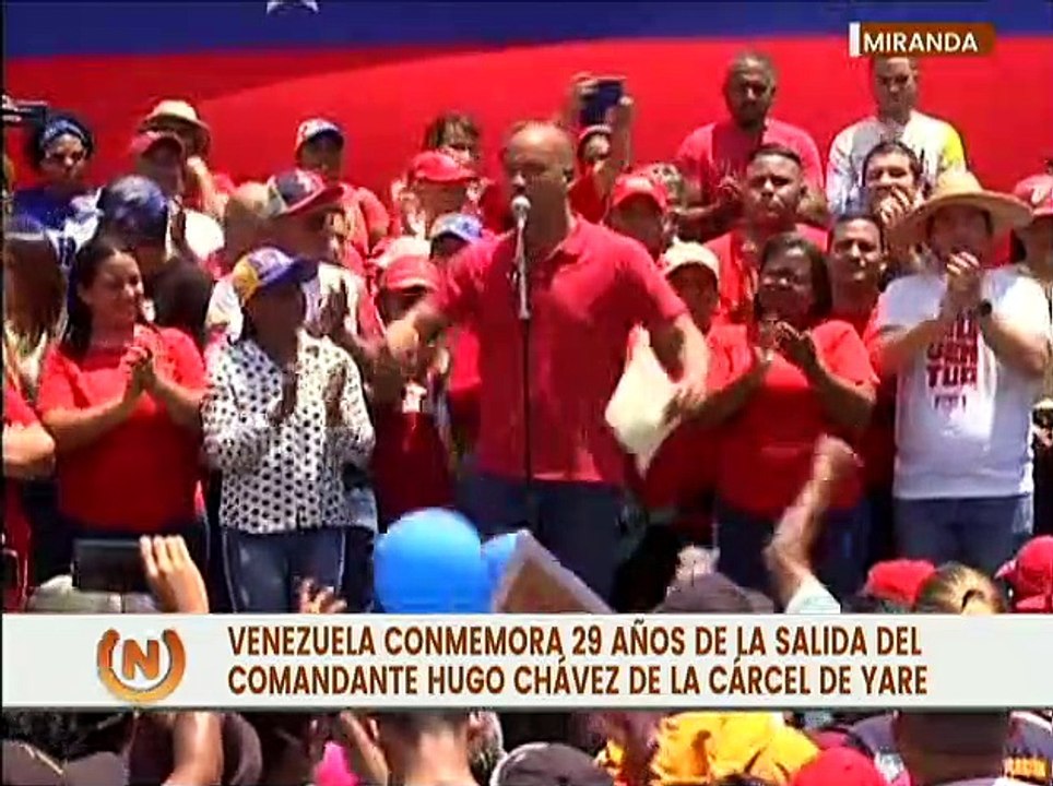 Mirandinos conmemoran 29 años de la salida del Comandante Chávez de la cárcel de Yare