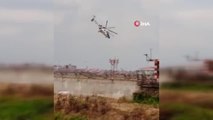 Hindistan'da helikopter iniş yaptığı sırada düştü: 3 yaralı