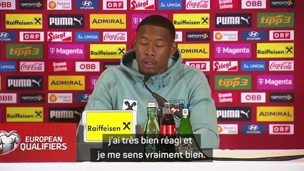 Autriche - Alaba pas sûr de pouvoir jouer 90 minutes