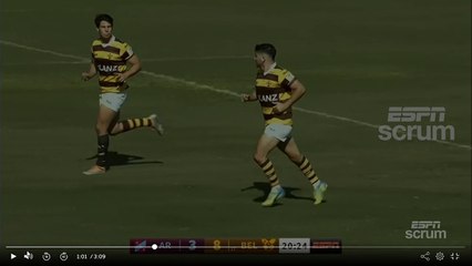 Try del bahiense Francisco Lusarreta en el inicio del torneo URBA Top 12