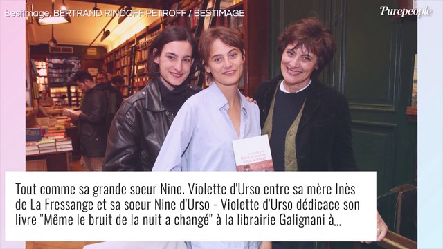 Inès de la Fressange entourée de ses deux filles Nine et Violette d'Urso, son célèbre amoureux en soutien