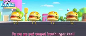 masak hamburger dan cup cake, babybus, lagu anak anak, cartoon anak