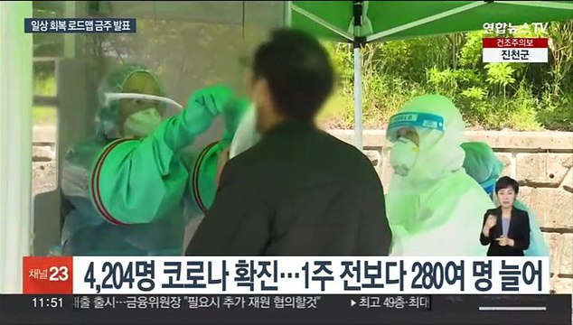 유행 감소세 정체…이번주 일상회복 로드맵 발표