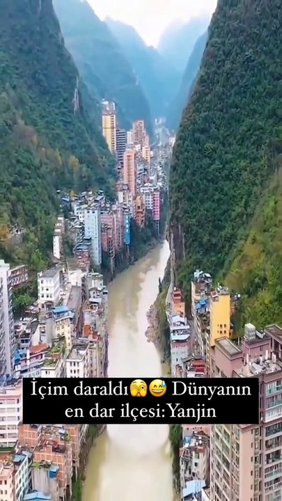 Dünyanın En Dar İlçesi.Yanjin-China.