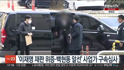 '이재명 재판 위증·백현동 알선' 사업가 구속심사