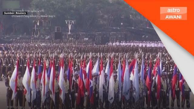 Perarakan junta Myanmar sempena Hari Angkatan Tentera