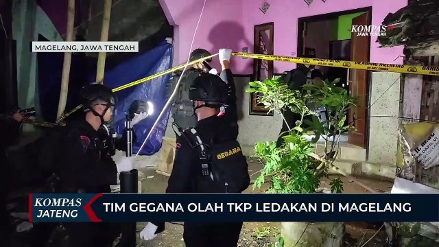 Tim Gegana Polda Jateng Olah TKP Ledakan di Magelang