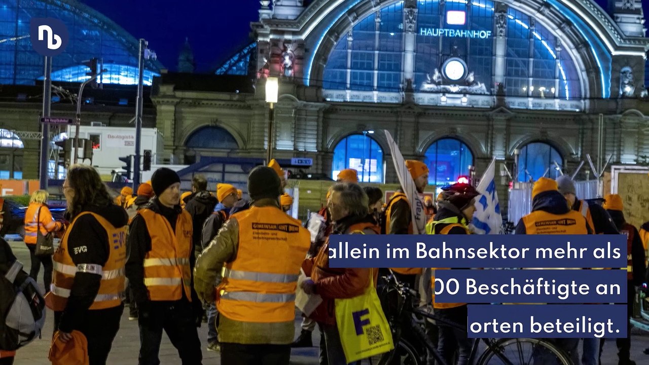 Warnstreik: evg meldet mehr als 30.000 beteiligte bei bahnen