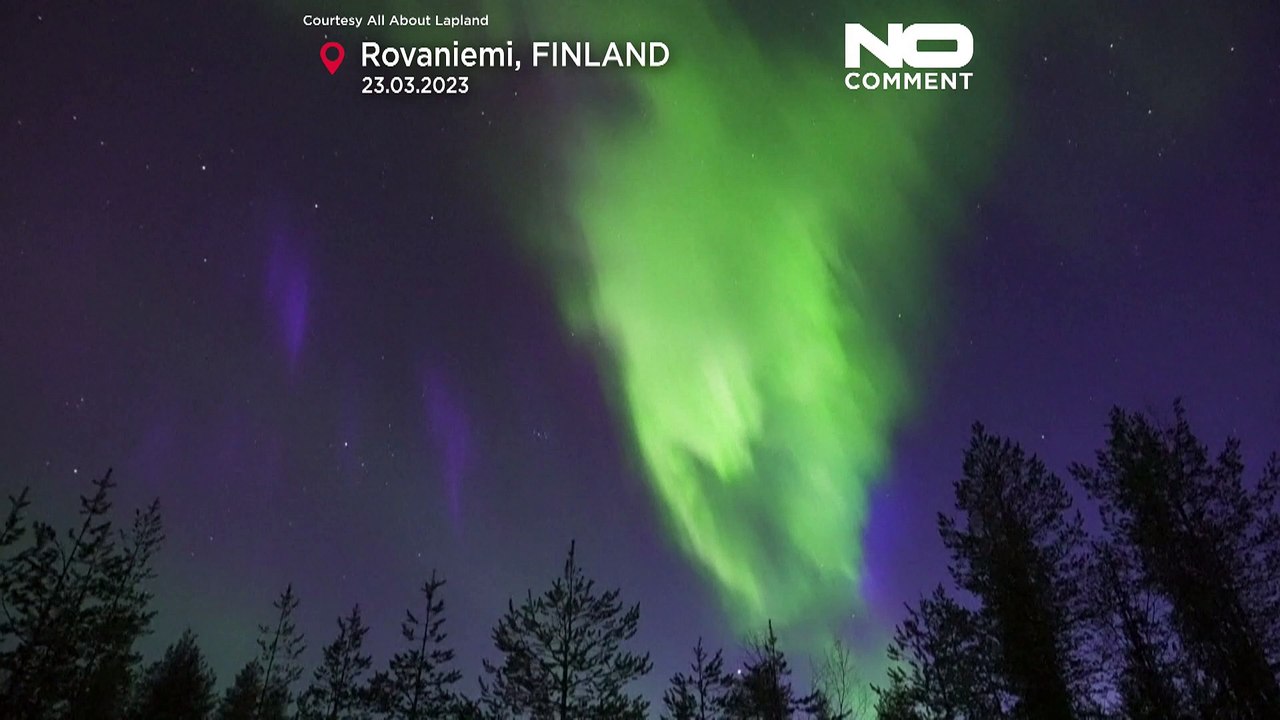 Aurora borealis: Beeindruckende Nordlichter über Lappland