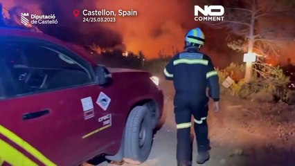 Watch: Spain's first big wildfire this season rages out of control