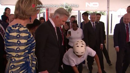 Watch: Belgian king steps on skateboard during visit to youth project