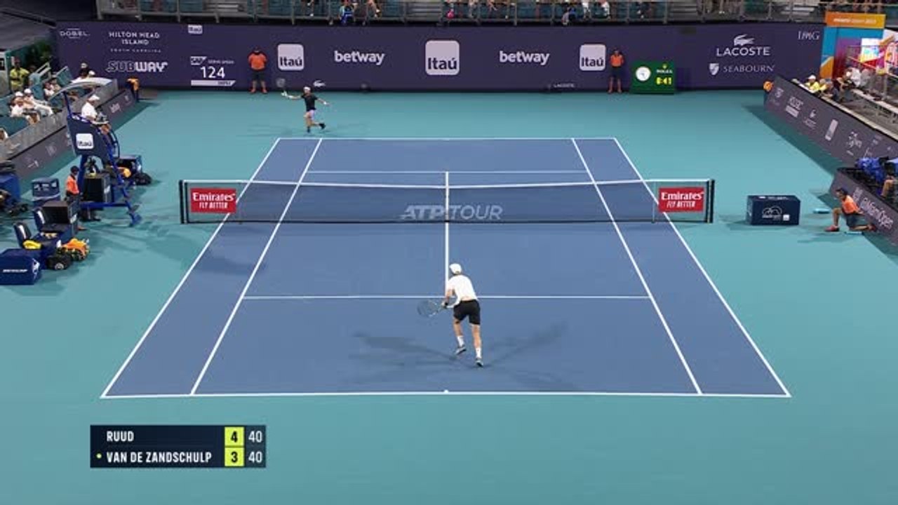 Highlights: Ruud scheitert in Miami