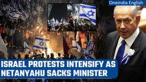 Israel protests: Thousands rise up after Netanyahu sacks defence minister | Oneindia News