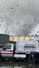 Tornado Blows Through Buildings