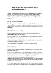 How to get free birth control (even without insurance)