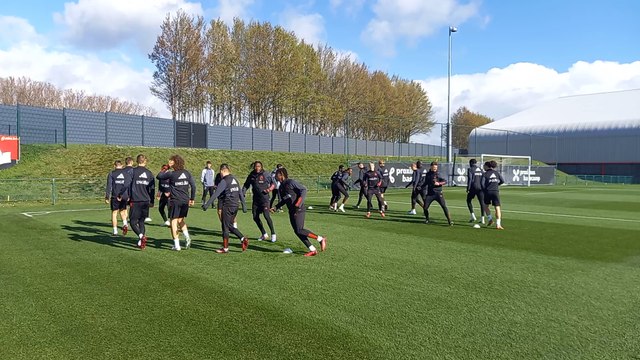 Les Diables Rouges s'entraînent avant le match amical contre l'Allemagne