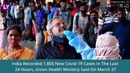 Covid-19 In India: 1,805 New Cases Recorded In 24 Hours; Active Cases Stand At 10,300