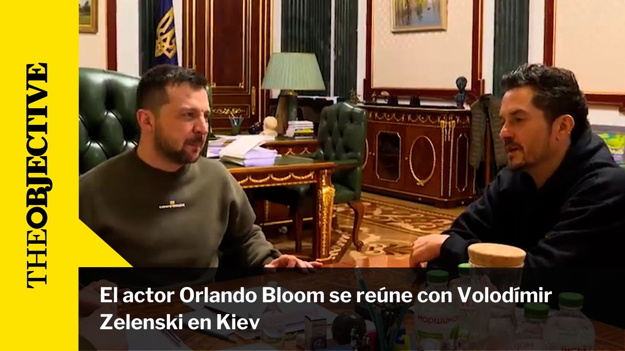 El actor Orlando Bloom se reúne con Zelenski en Kiev