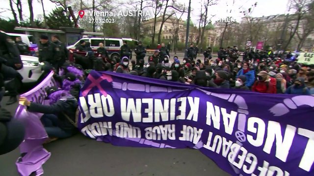 Протесты против Европейской газовой конференции в Вене