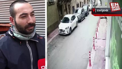 Eskişehir'de motosikleti çalınan kurye, hırsızın üzerine atlayarak etkisiz hale getirdi