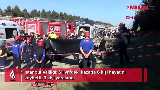 Silivri'de TEM Otoyolu'nda feci kaza! Ölü ve yaralılar var