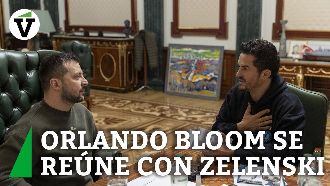 Zelenski se reúne con Orlando Bloom como embajador de Unicef