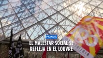 El Louvre cierra sus puertas, bloqueadas por las protestas contra la reforma de las pensiones