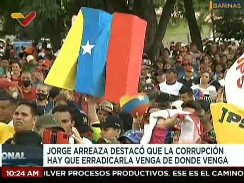 Vicepdte. de Comunas Jorge Arreaza recalcó que se debe erradicar la corrupción venga de donde venga