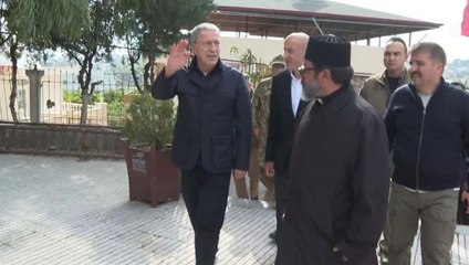 BAKAN AKAR, DEPREMDE HASAR GÖREN MAR İLYAS KİLİSESİ'NDE İNCELEMEDE BULUNDU