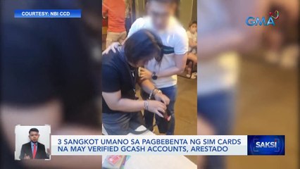 3 Sangkot umano sa pagbebenta ng sim cards na may verified Gcash accounts, arestado | Saksi