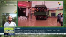 Autoridades de Perú advierten riesgos por inundaciones