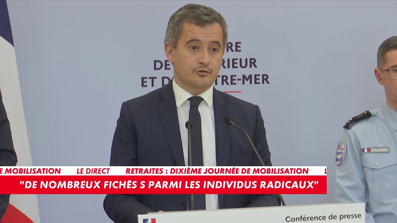 Gérald Darmanin : «A Sainte-Soline, on a dénombré 200 individus connus des services de renseignements, dont de nombreux fichés S pour radicalisation»