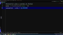 Convertir pies a yardas en Python