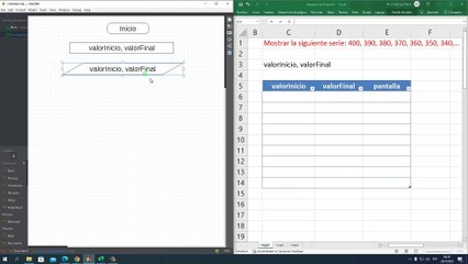 Diagrama de Flujo: Mostrar la siguiente serie: 400,390,380,370,360,350,340,...