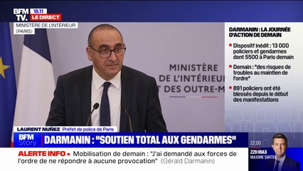 Membres de la Brav-M accusés de violences: "Les agents concernés ne seront évidemment pas engagés demain sur le maintien de l'ordre de la manifestation parisienne", assure le préfet de police, Laurent Nuñez