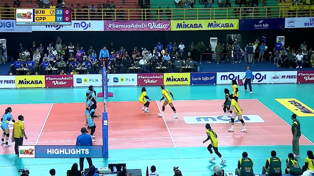 Gresik Petrokimia Pupuk VS Bandung BJB Tandamata (1-3) - Highlight PLN Mobile Proliga Putri 2023