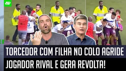 "É UM IMBECIL, UM IDIOTA!" Torcedor do Inter É DETONADO após AGREDIR rival com FILHA CRIANÇA NO COLO