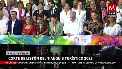 Claudia Sheinbaum realiza corte de listón de Tianguis Turístico 2023