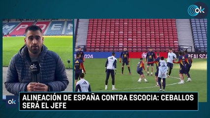 Alineación de España contra Escocia: Ceballos será el jefe