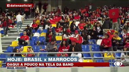 Brasil x Marrocos :  Felipe Kieling mostra a alegre torcida marroquina 27/03/2023 15:29:27