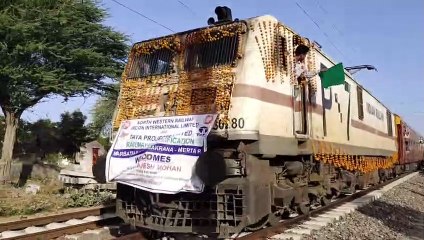 मकराना - परबतसर रेलवे  ट्रैक पर दौड़ा विद्युत इंजन