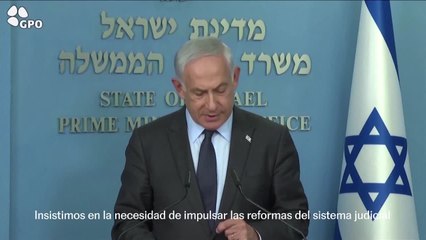 Benjamín Netanyahu: "Por responsabilidad nacional, he decidido suspender la segunda y tercera lecturas de la ley"