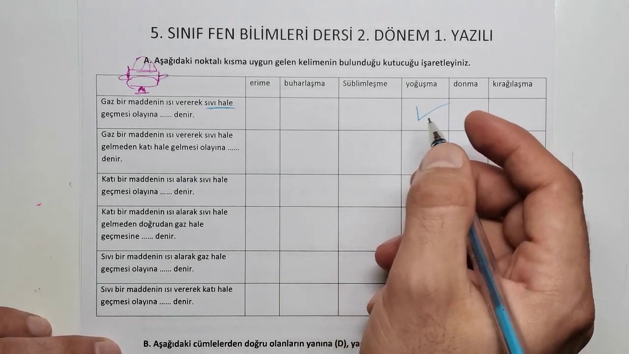 5.Sınıf Fen Bilimleri 2.Dönem 1.Yazılı Soruları ve Çözümü Yeni #2023