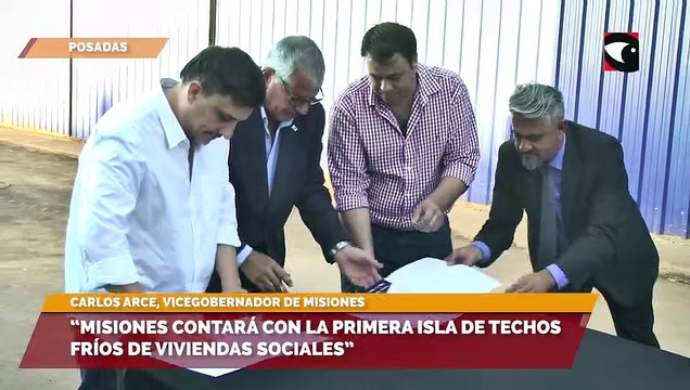 “Misiones contará con la primera isla de techos fríos de viviendas sociales”, aseguró el vicegobernador Carlos Arce