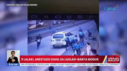 5 lalaki, arestado dahil sa laglag-barya modus | UB