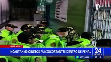 Huánuco: incautan 60 objetos punzocortantes, marihuana y cocaína en requisa de penal